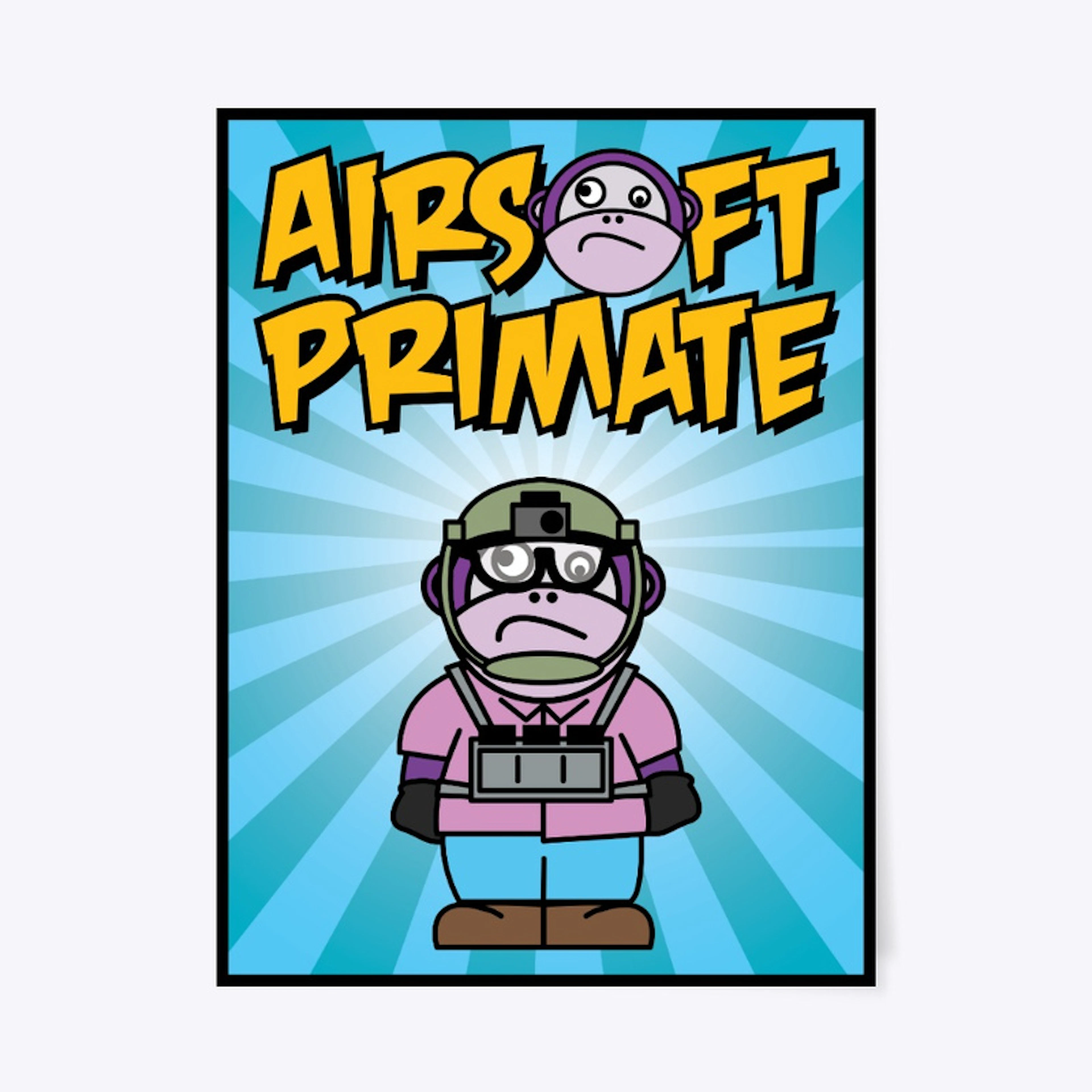 Airsoft Primate Monkeysoft Poster