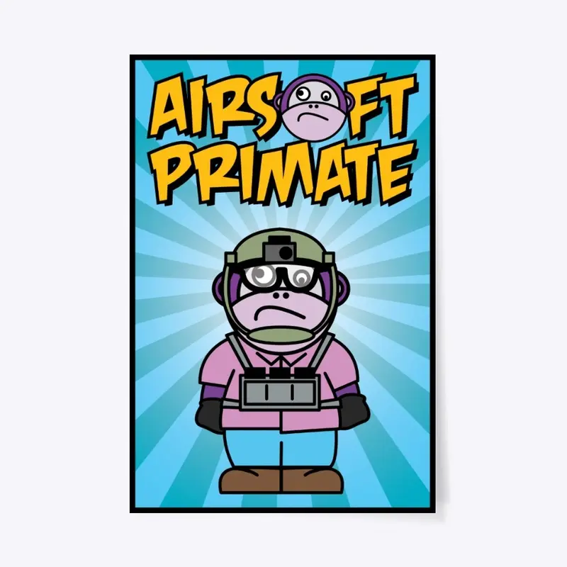 Airsoft Primate Monkeysoft XL Poster